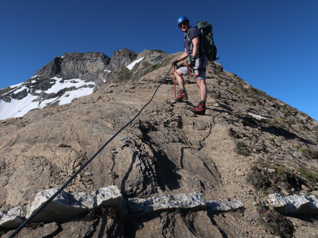 Christian am Gleiwitzer Höhenweg zwischen Oberer Jägerscharte und Kempsenkopf (22. Juni)