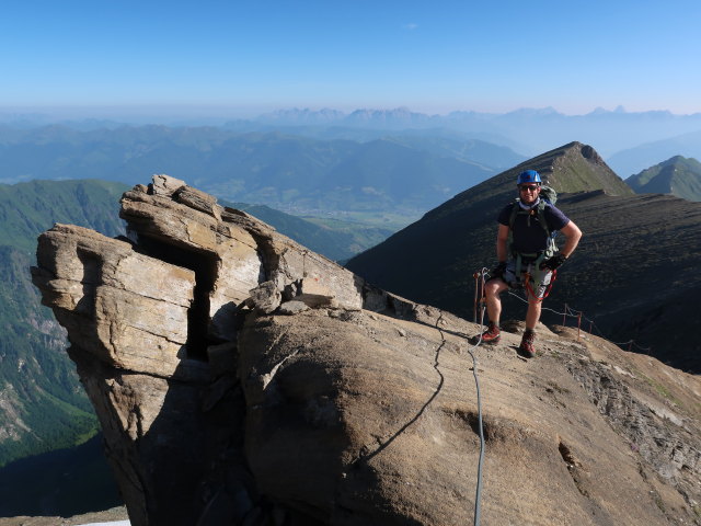 Christian am Gleiwitzer Höhenweg zwischen Oberer Jägerscharte und Kempsenkopf (22. Juni)