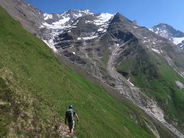 Christian am Gleiwitzer Höhenweg zwischen Karlbach und Kalter Pein (22. Juni)