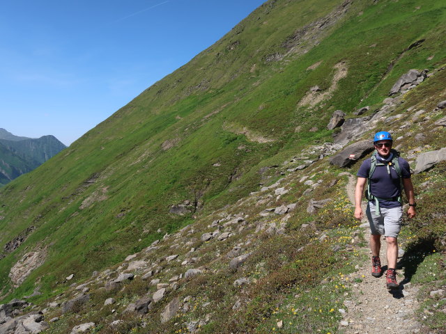 Christian am Gleiwitzer Höhenweg zwischen Karlbach und Kalter Pein (22. Juni)