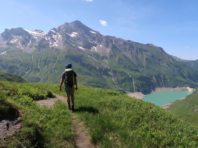 Christian am Gleiwitzer Höhenweg zwischen Kalter Pein und Stausee Mooserboden (22. Juni)