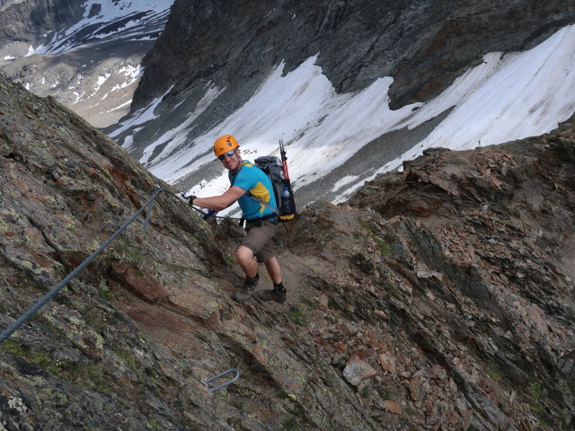 Aaron zwischen Aperem Madatschjoch und Kaunergrathütte (28. Juni)