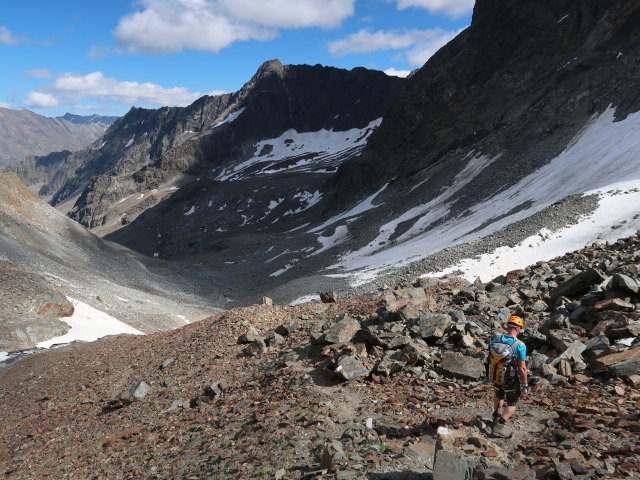 Aaron zwischen Aperem Madatschjoch und Kaunergrathütte (28. Juni)
