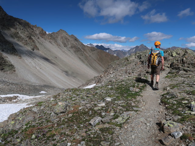 Aaron zwischen Aperem Madatschjoch und Kaunergrathütte (28. Juni)