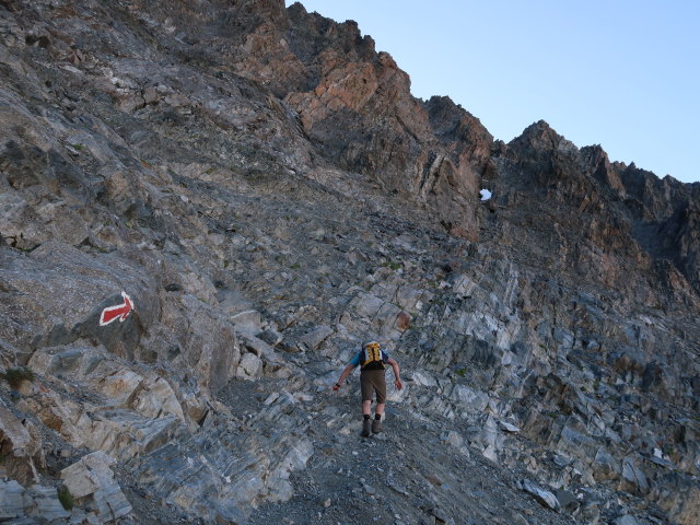 Aaron zwischen Kaunergrathütte und Verpeilspitze-Normalweg (29. Juni)