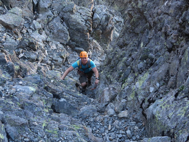Aaron am Verpeilspitze-Normalweg (29. Juni)