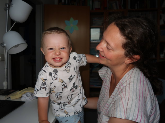 Nils und Sabine in unserer Wohnung (2. Juli)