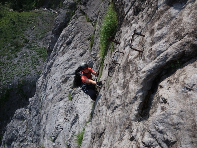 Klostertaler Klettersteig: Carmen im Abschnitt 1 'Devil's Start'