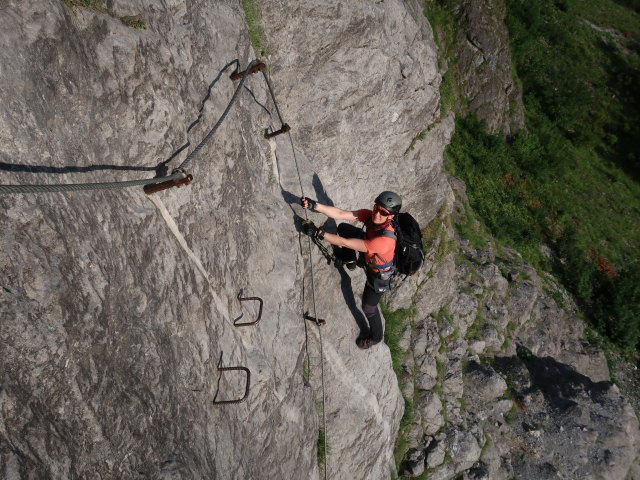 Klostertaler Klettersteig: Carmen im Abschnitt 1 'Devil's Start'