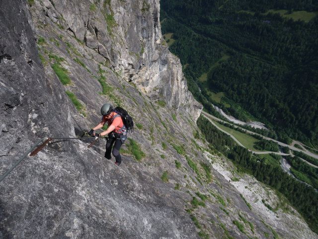 Klostertaler Klettersteig: Carmen im Abschnitt 5 'Stairway to Heaven'