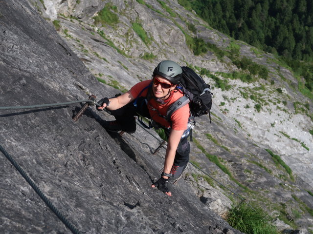 Klostertaler Klettersteig: Carmen im Abschnitt 5 'Stairway to Heaven'