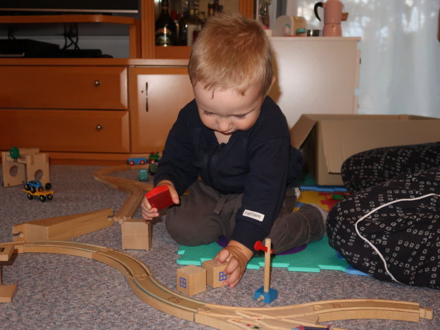 Nils in unserer Wohnung