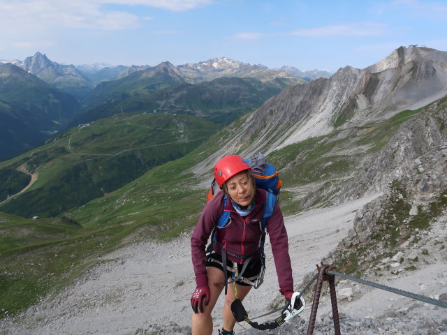 Arlberger Klettersteig: Angela zwischen Osteinstieg und Weißschrofenspitze (19. Juli)