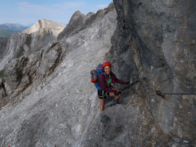 Arlberger Klettersteig: Angela zwischen Osteinstieg und Weißschrofenspitze (19. Juli)