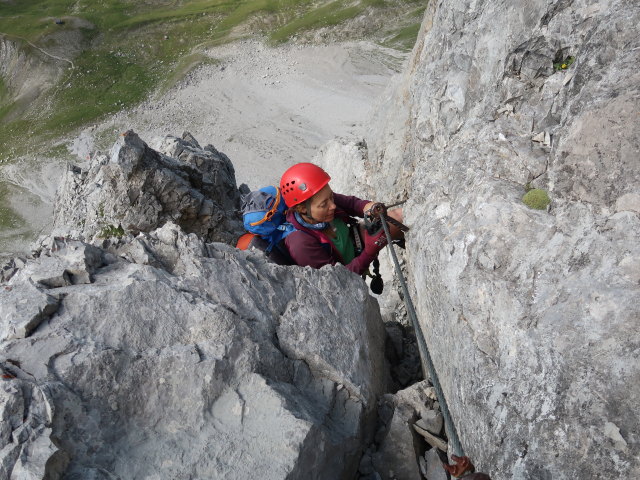 Arlberger Klettersteig: Angela zwischen Osteinstieg und Weißschrofenspitze (19. Juli)