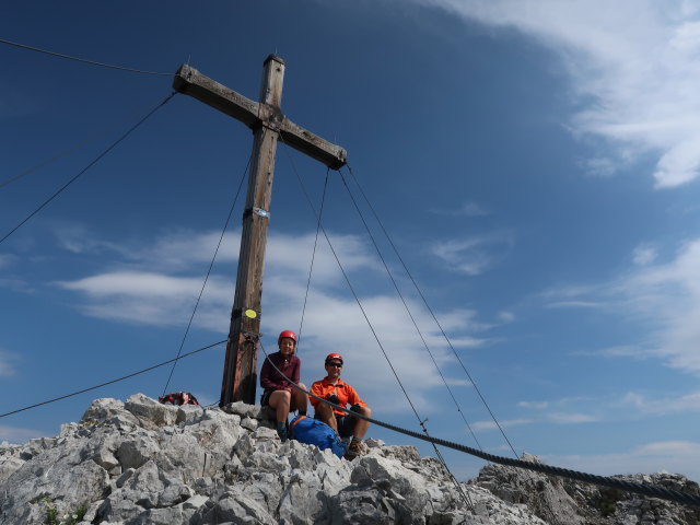 Arlberger Klettersteig: Angela und ich auf der Weißschrofenspitze, 2.752 m (19. Juli)