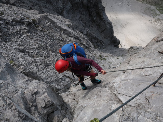 Arlberger Klettersteig: Angela zwischen Weißschrofenspitze und Lisunspitze (19. Juli)