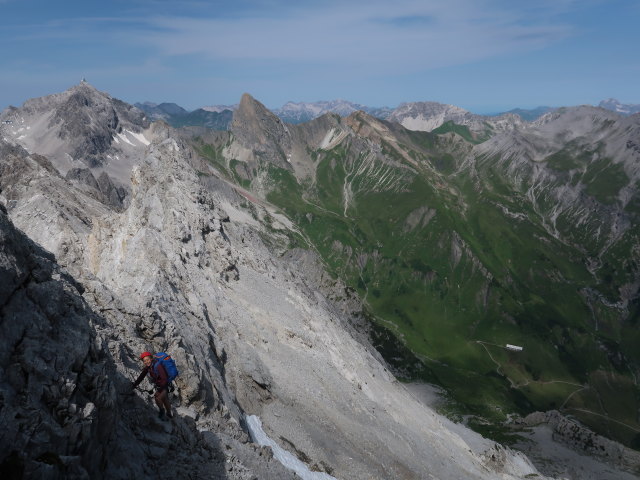 Arlberger Klettersteig: Angela zwischen Weißschrofenspitze und Lisunspitze (19. Juli)