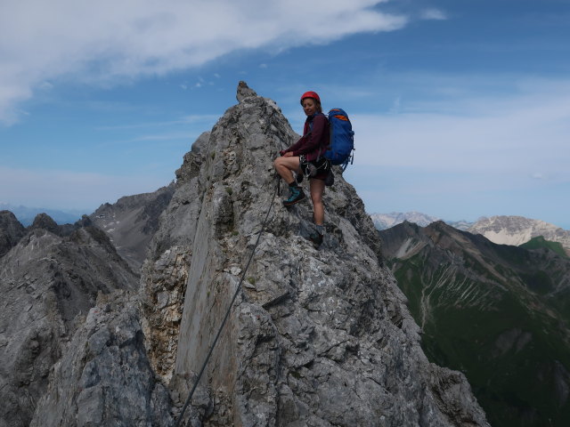 Arlberger Klettersteig: Angela zwischen Weißschrofenspitze und Lisunspitze (19. Juli)