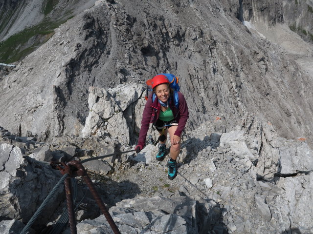 Arlberger Klettersteig: Angela zwischen Weißschrofenspitze und Lisunspitze (19. Juli)
