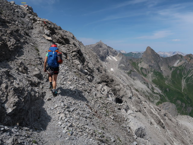 Arlberger Klettersteig: Angela zwischen Weißschrofenspitze und Lisunspitze (19. Juli)