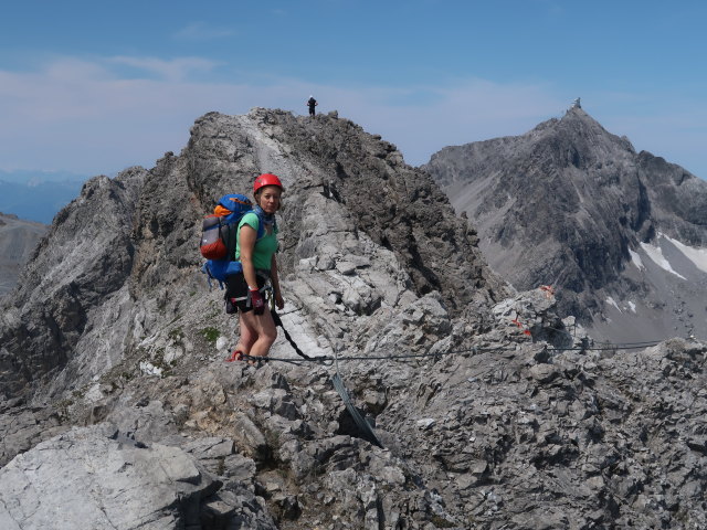 Arlberger Klettersteig: Angela zwischen Weißschrofenspitze und Lisunspitze (19. Juli)