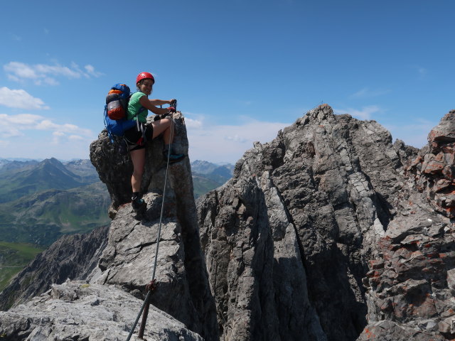 Arlberger Klettersteig: Angela zwischen Weißschrofenspitze und Lisunspitze (19. Juli)