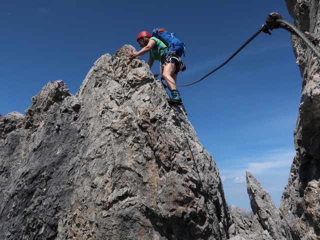 Arlberger Klettersteig: Angela zwischen Weißschrofenspitze und Lisunspitze (19. Juli)