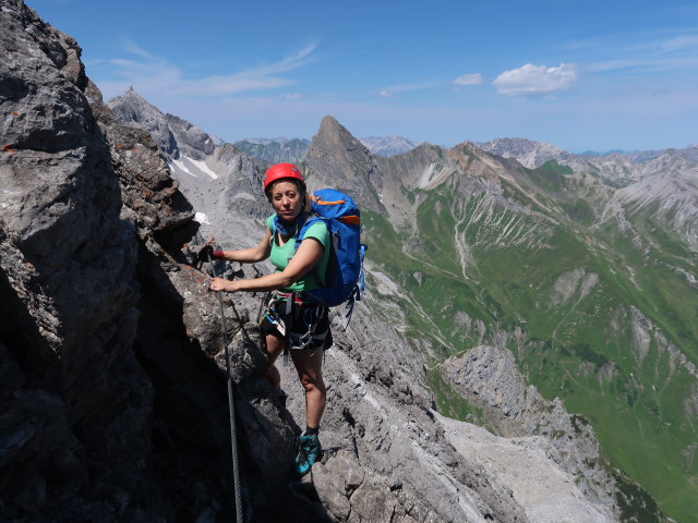Arlberger Klettersteig: Angela zwischen Weißschrofenspitze und Lisunspitze (19. Juli)