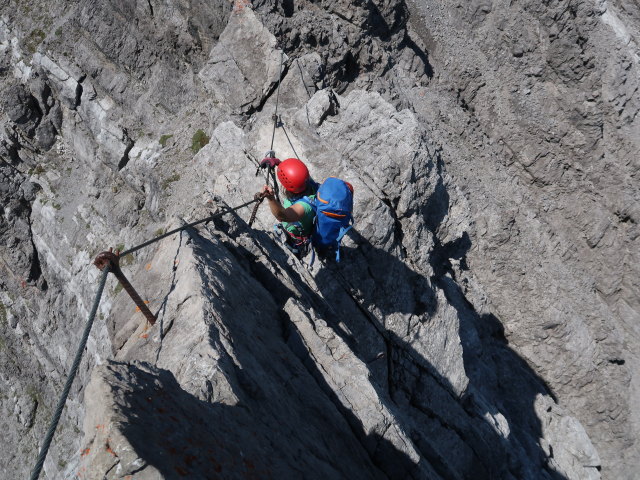 Arlberger Klettersteig: Angela zwischen Weißschrofenspitze und Lisunspitze (19. Juli)