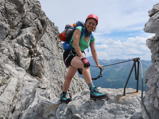 Arlberger Klettersteig: Angela zwischen Lorfekopf und Knoppenjochspitze (19. Juli)
