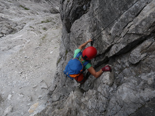 Arlberger Klettersteig: Angela zwischen Lorfekopf und Knoppenjochspitze (19. Juli)