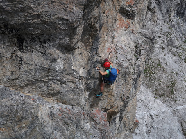 Arlberger Klettersteig: Angela zwischen Knoppenjochspitze und Westeinstieg (19. Juli)