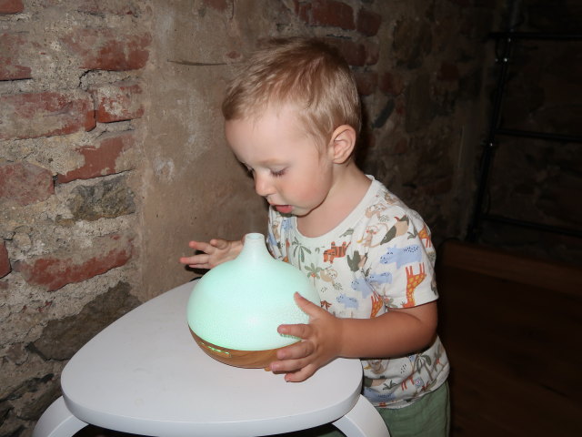 Nils in der Ausstellung 'Träume ... träumen'