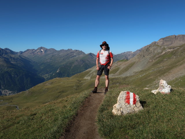 Ronald am Klagenfurter Jubiläumsweg zwischen Hochtor und Tauernkopf (8. Aug.)