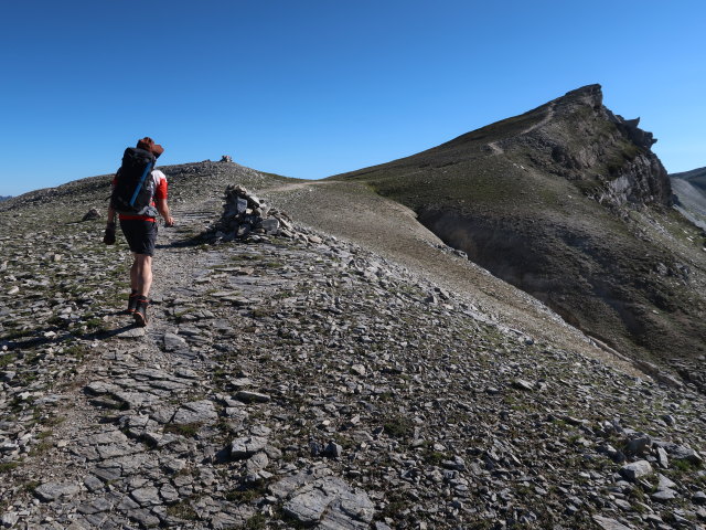 Ronald am Klagenfurter Jubiläumsweg zwischen Rossscharte und Weißenbachscharte (8. Aug.)