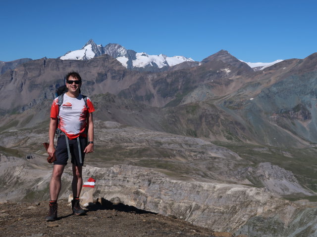 Ronald am Klagenfurter Jubiläumsweg zwischen Weißenbachscharte und Hinterem Modereck (8. Aug.)