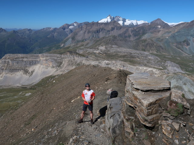 Ronald am Klagenfurter Jubiläumsweg zwischen Weißenbachscharte und Hinterem Modereck (8. Aug.)