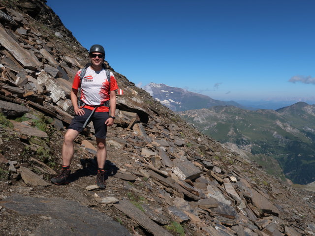 Ronald am Klagenfurter Jubiläumsweg zwischen Hinterem Modereck und Herbertturm (8. Aug.)
