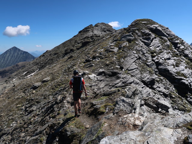 Ronald am Klagenfurter Jubiläumsweg zwischen Hinterem Modereck und Herbertturm (8. Aug.)