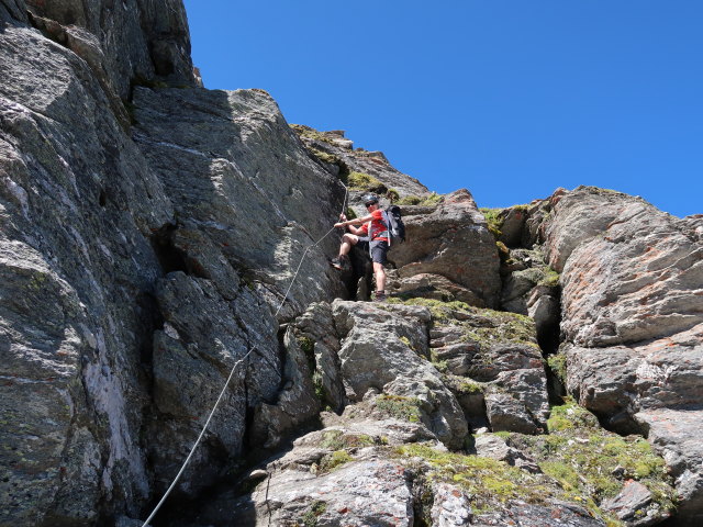 Ronald am Klagenfurter Jubiläumsweg zwischen Herbertturm und Noespitze (8. Aug.)