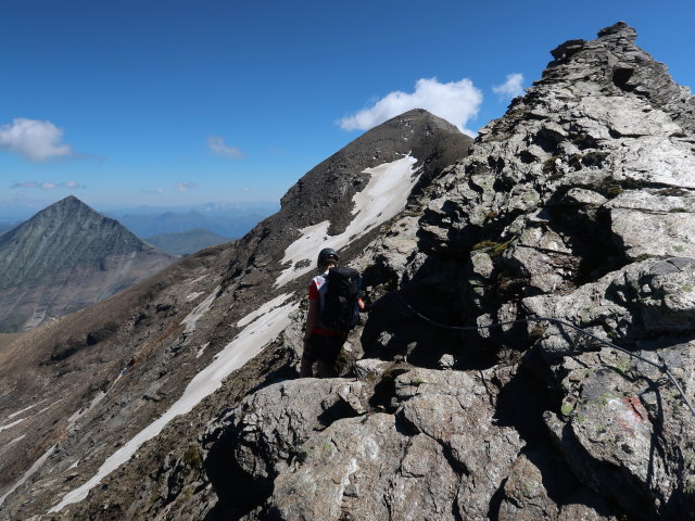 Ronald am Klagenfurter Jubiläumsweg zwischen Noespitze und Krumlkeeskopf (8. Aug.)