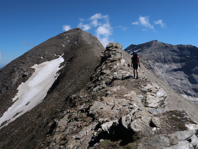 Ronald am Klagenfurter Jubiläumsweg zwischen Noespitze und Krumlkeeskopf (8. Aug.)