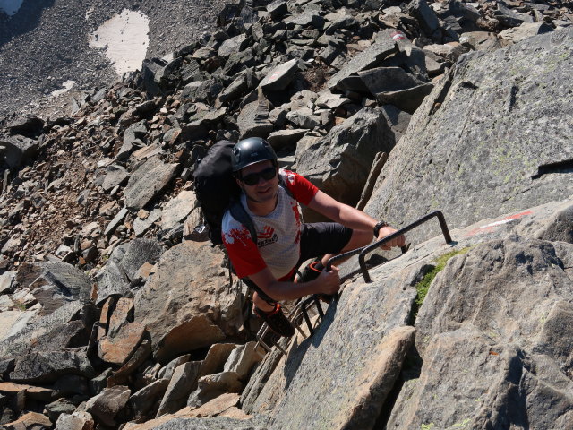Ronald zwischen Hohem Sonnblick und Rojacherhütte (9. Aug.)
