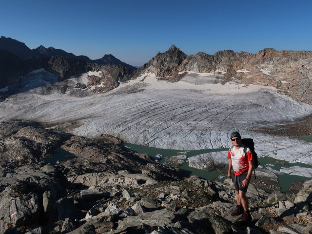Ronald zwischen Hohem Sonnblick und Rojacherhütte (9. Aug.)