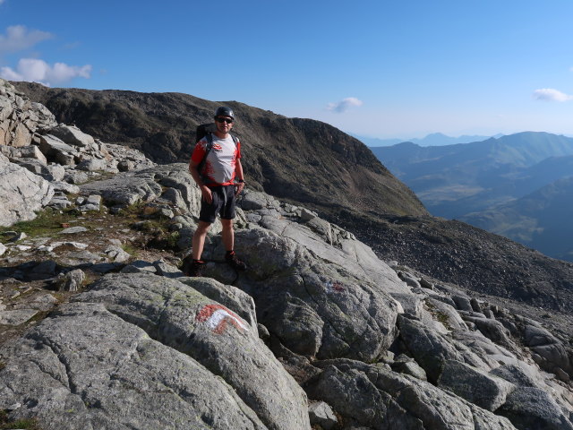 Ronald zwischen Rojacherhütte und Niederer Scharte (9. Aug.)