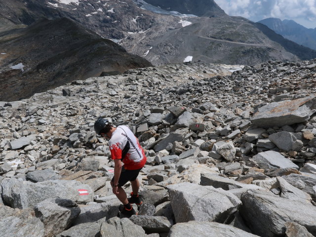 Ronald zwischen Alteck und Niederer Scharte (9. Aug.)
