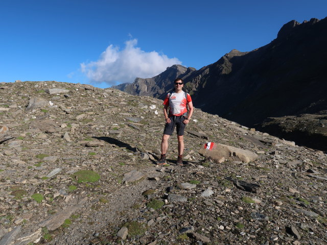 Ronald am Duisburg-Hannover-Weg zwischen Duisburger Hütte und Feldseescharte (10. Aug.)