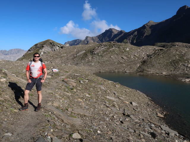 Ronald am Duisburg-Hannover-Weg zwischen Duisburger Hütte und Feldseescharte (10. Aug.)