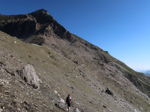Ronald am Hagener Weg zwischen Feldseescharte und Hagener Hütte (10. Aug.)